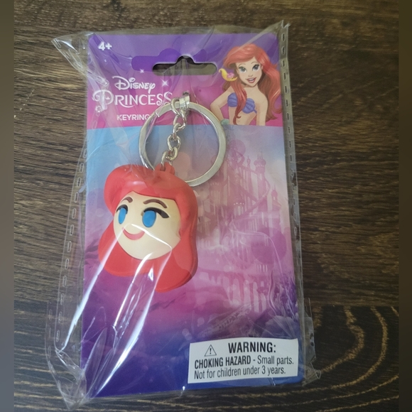 2/$10 Ariel 3D Keychain Little Mermaid Disney Princess NEW Bag Charm - Picture 1 of 6